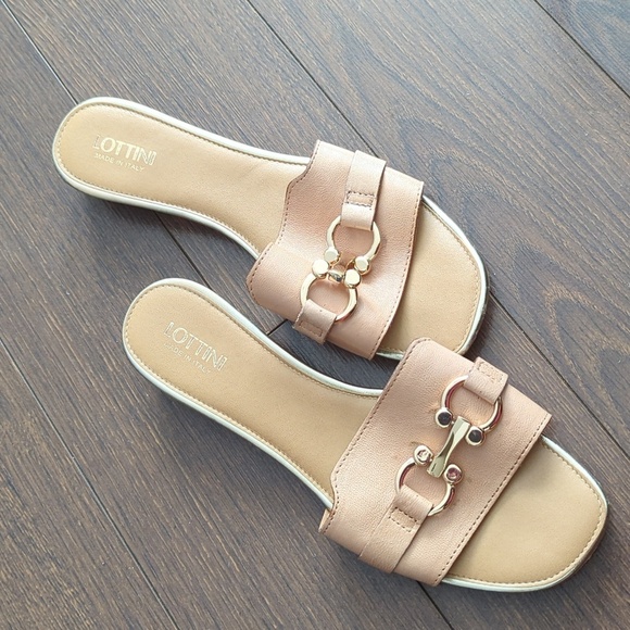 LOTTINI Leather Slides - Picture 3 of 9